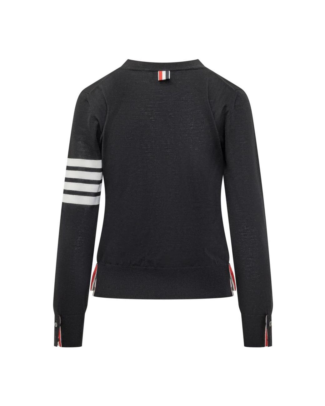 Thom Browne Black Rundhals-Pullover