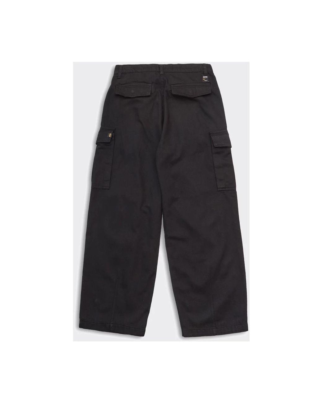 Alpha Industries Black Straight Trousers for men