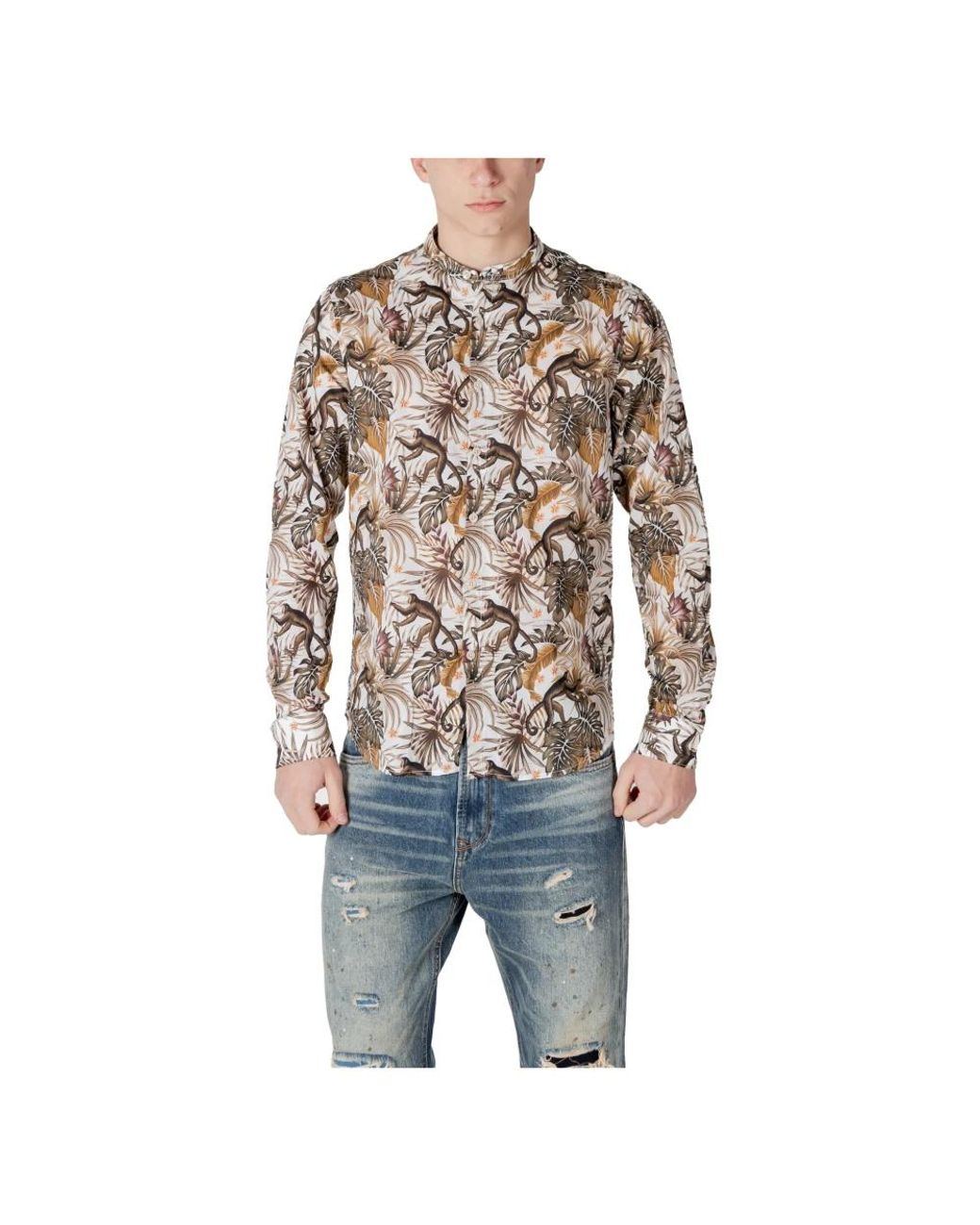 Gianni Lupo Blue Casual Shirts for men