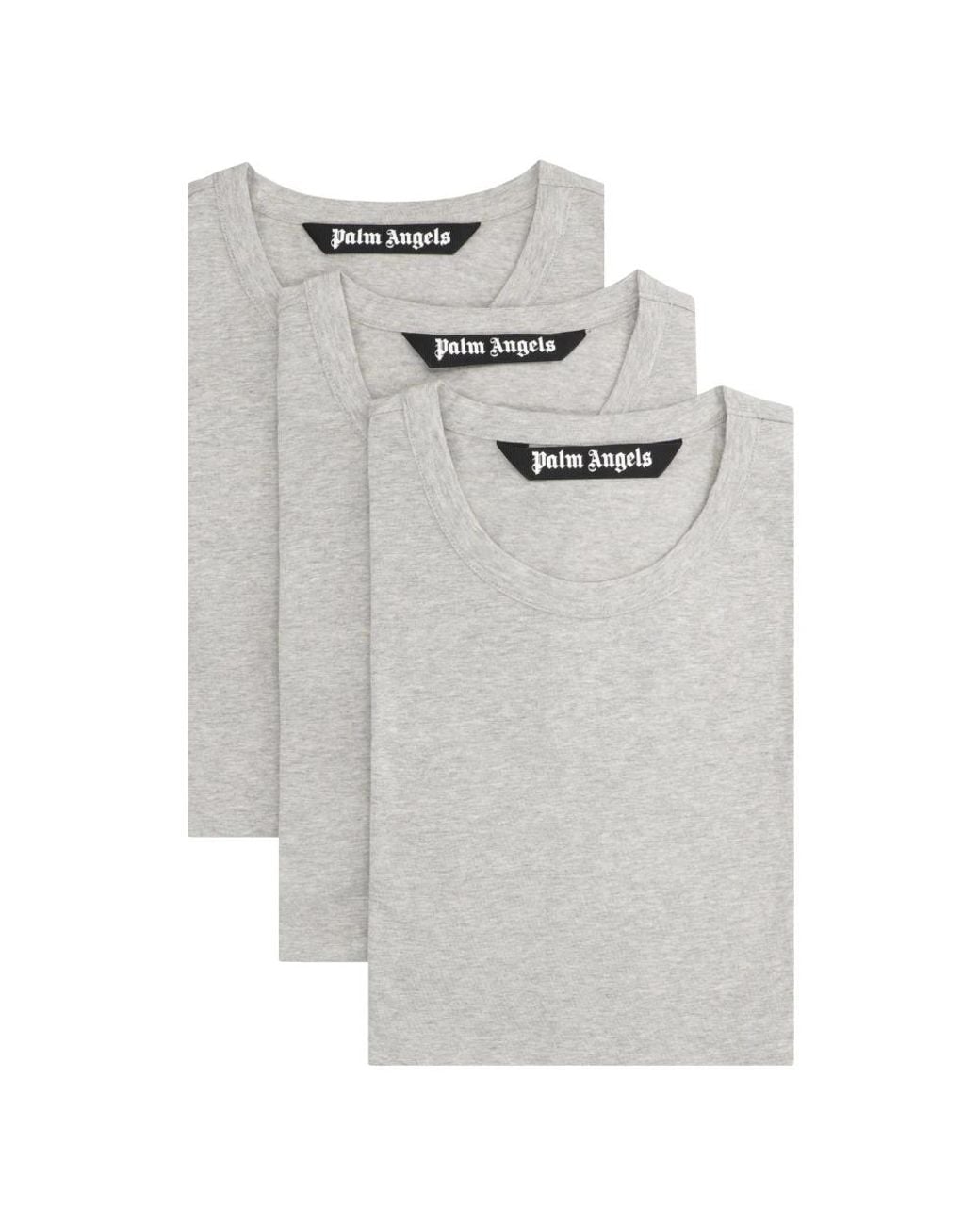 Palm Angels Gray T-Shirts for men