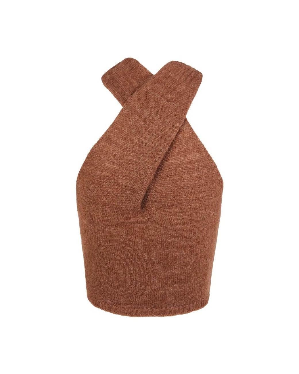 Cortana Brown Sleeveless Tops