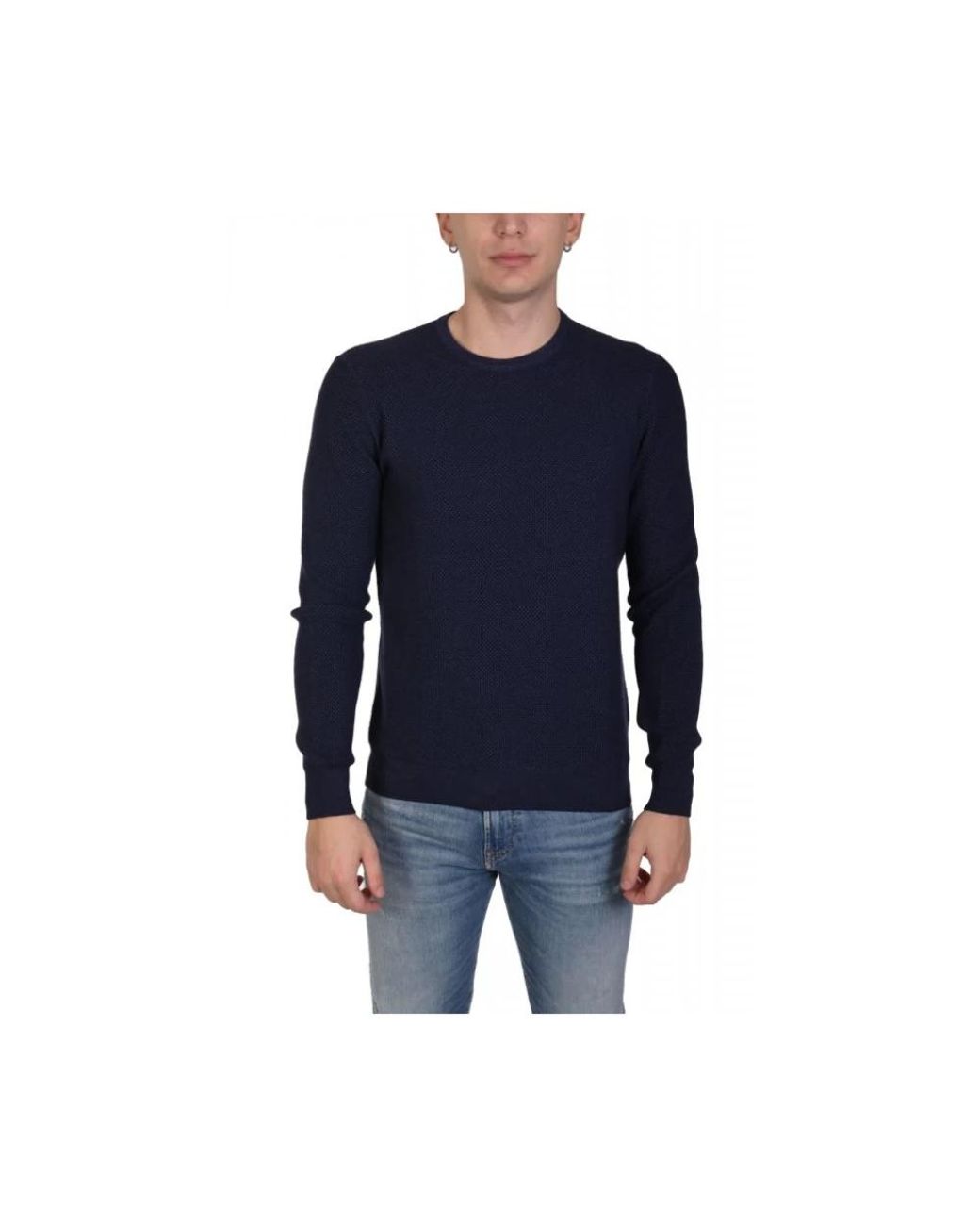 Gran Sasso Blue Round-Neck Knitwear for men