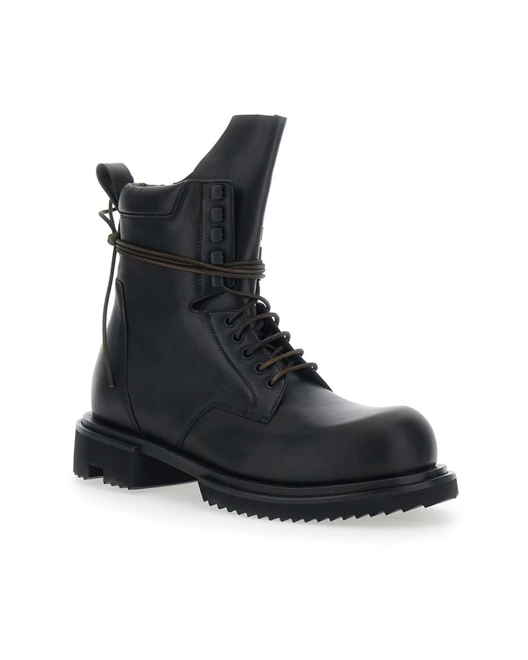 Rick Owens Black Lace-Up Boots for men