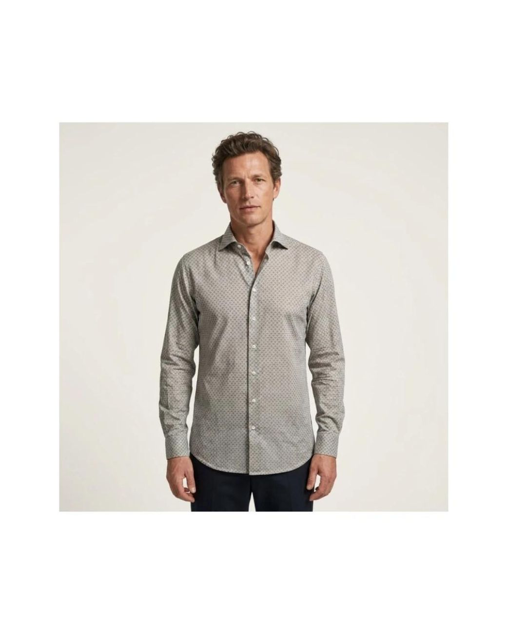 Fedeli Gray Casual Shirts for men