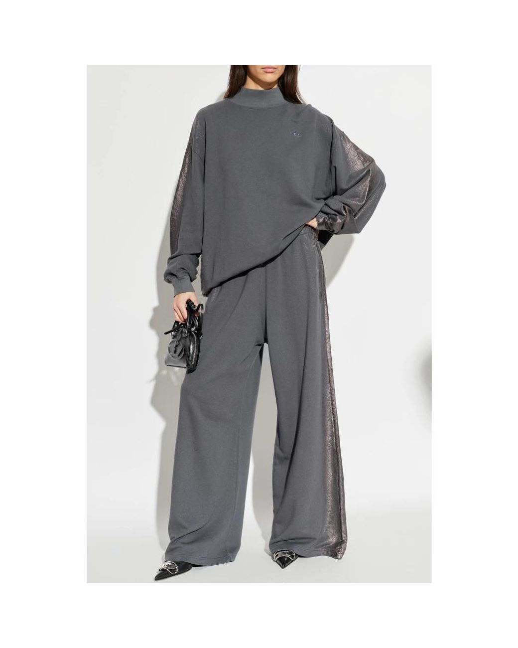 DIESEL Gray Wide Trousers