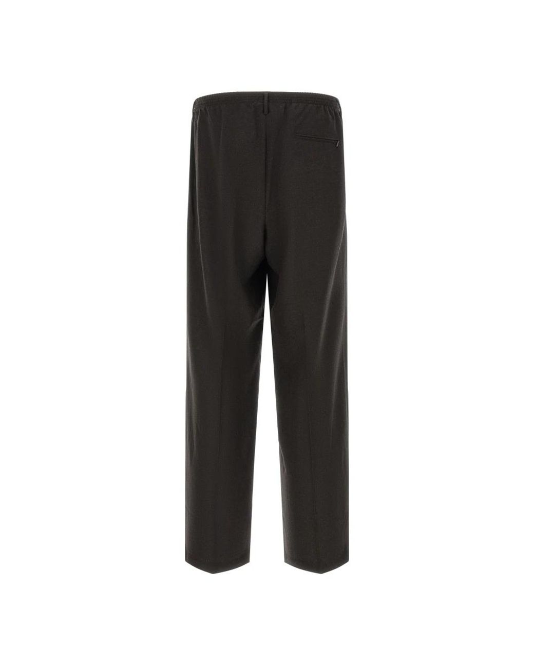 Cellar Door Black Straight Trousers for men
