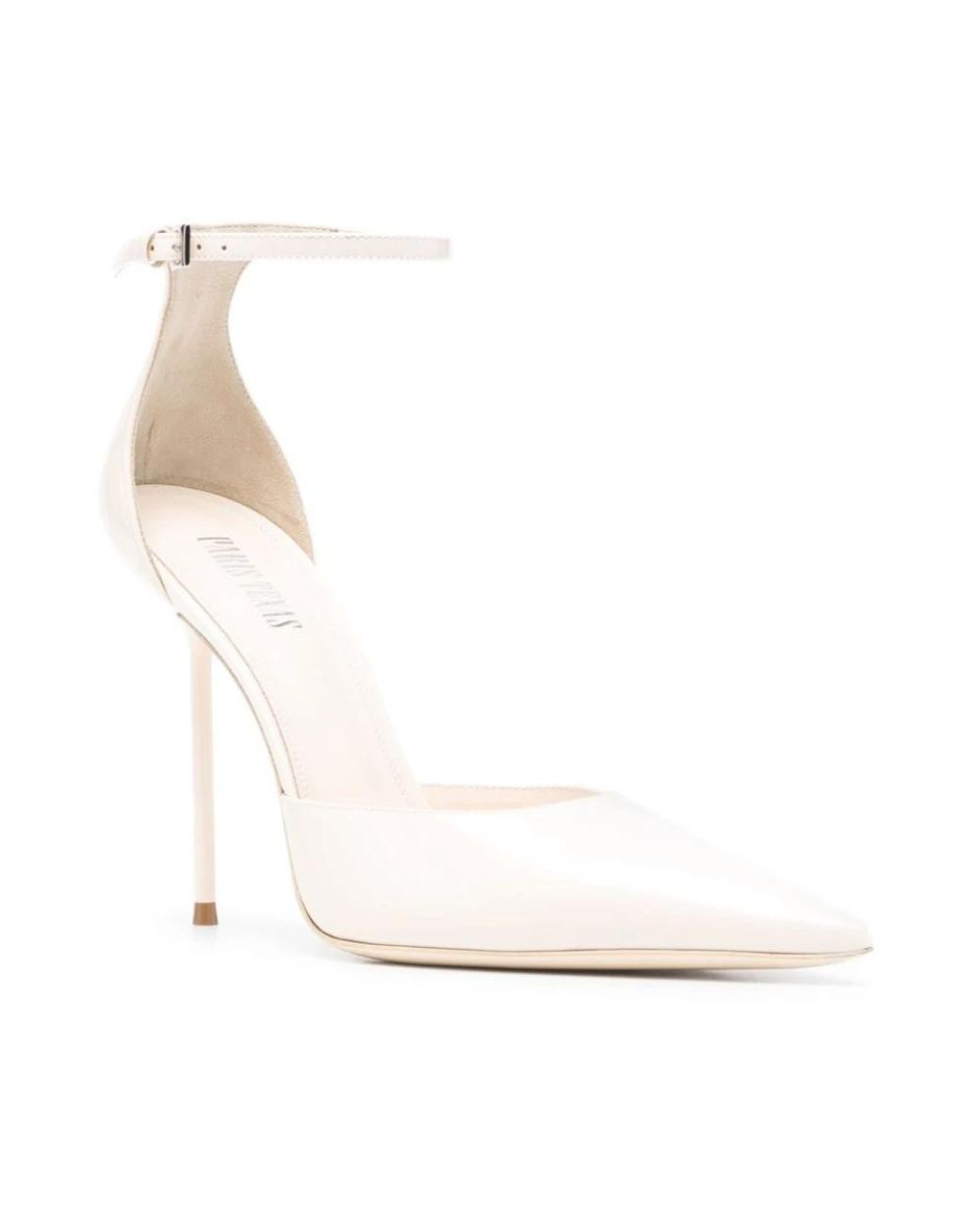 Paris Texas White Lidia Ankle Strap Pump