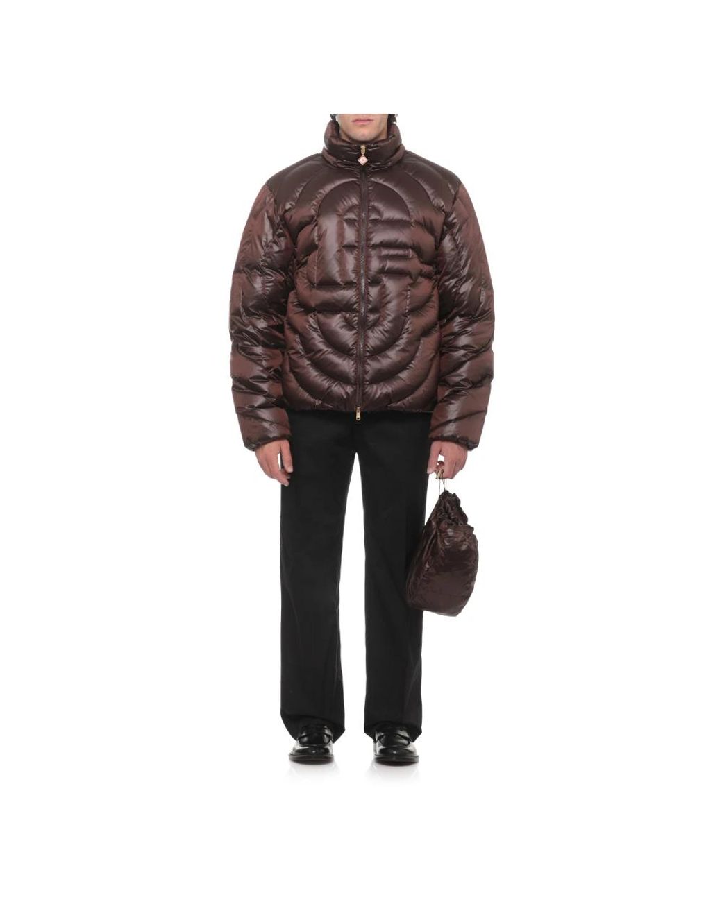 Casablanca Brown Monogram Padded Puffer Jacket for men