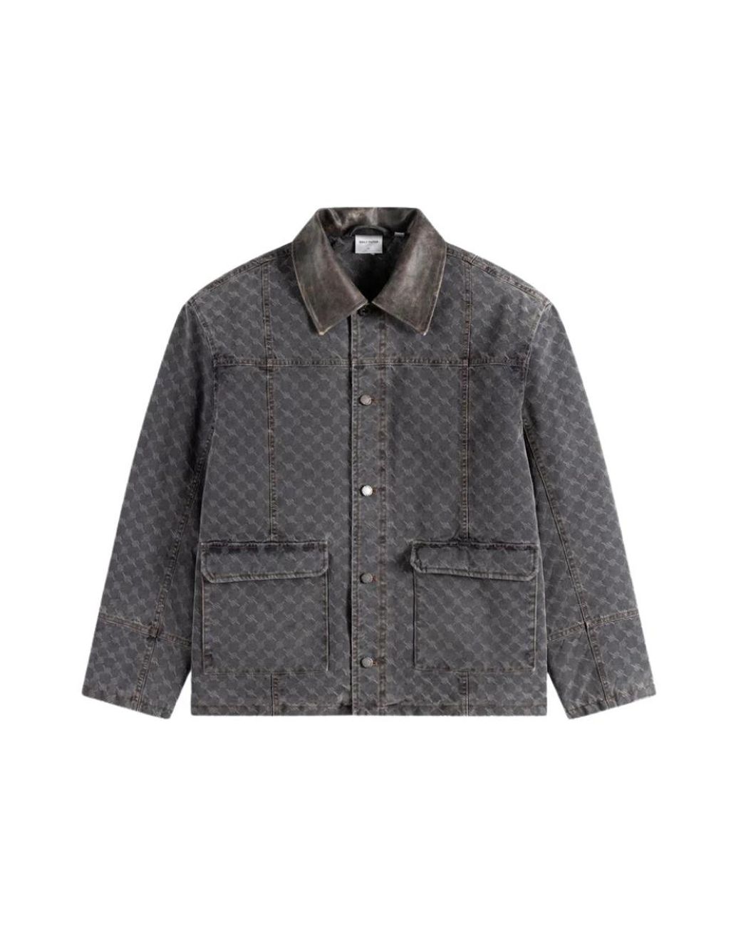 Daily Paper Jassen ,Grijs ,Monogram Workwear Jacket in het Gray voor heren