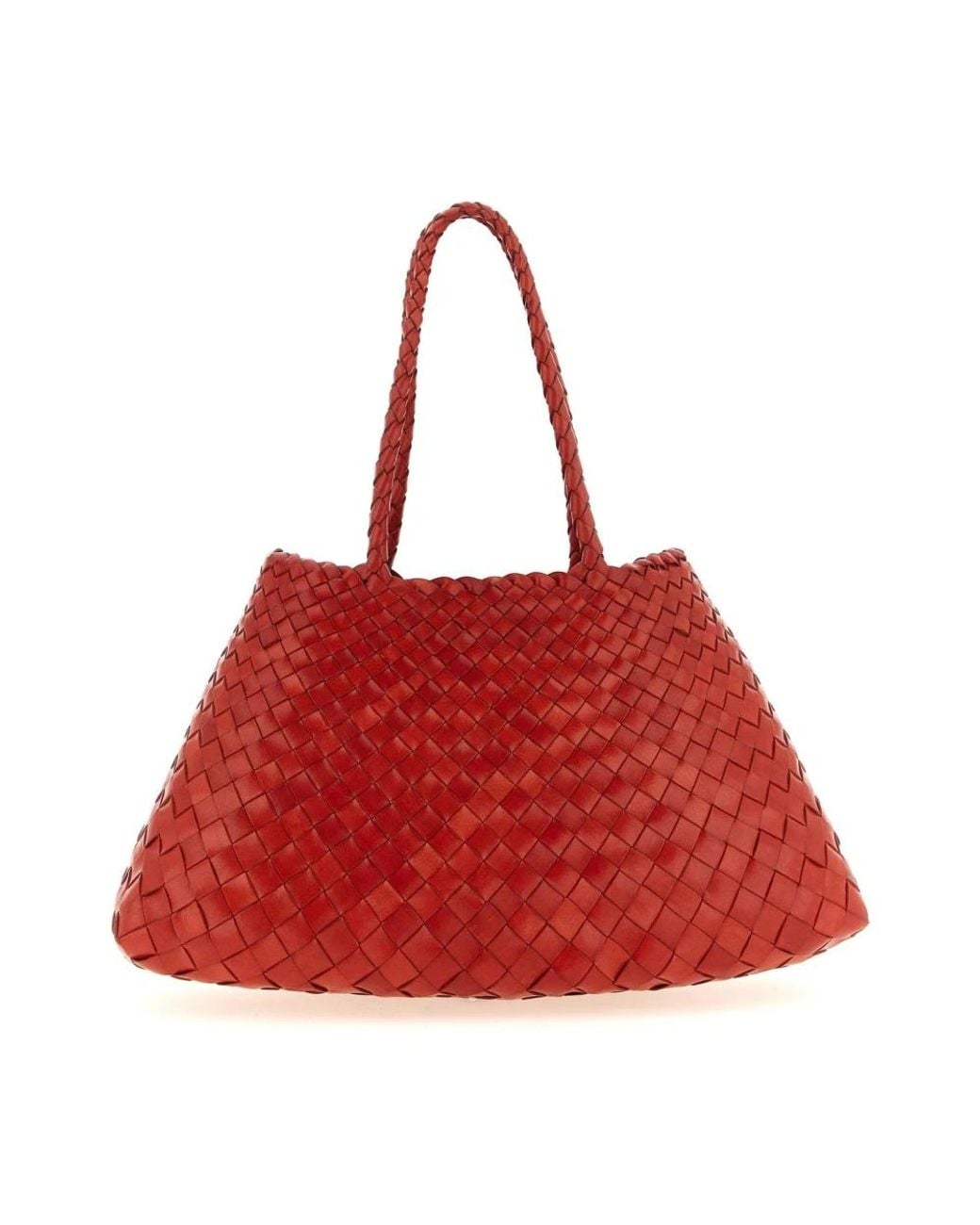 Dragon Diffusion Red Geflochtene Ledertasche