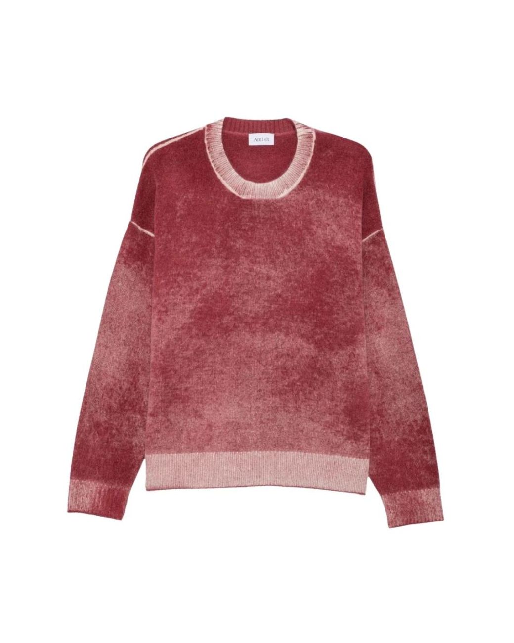 AMISH Crew Neck Sweater in het Red voor heren