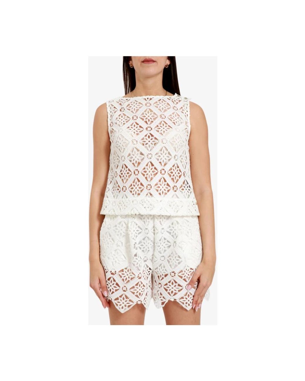 Sleeveless Tops Herno de color White