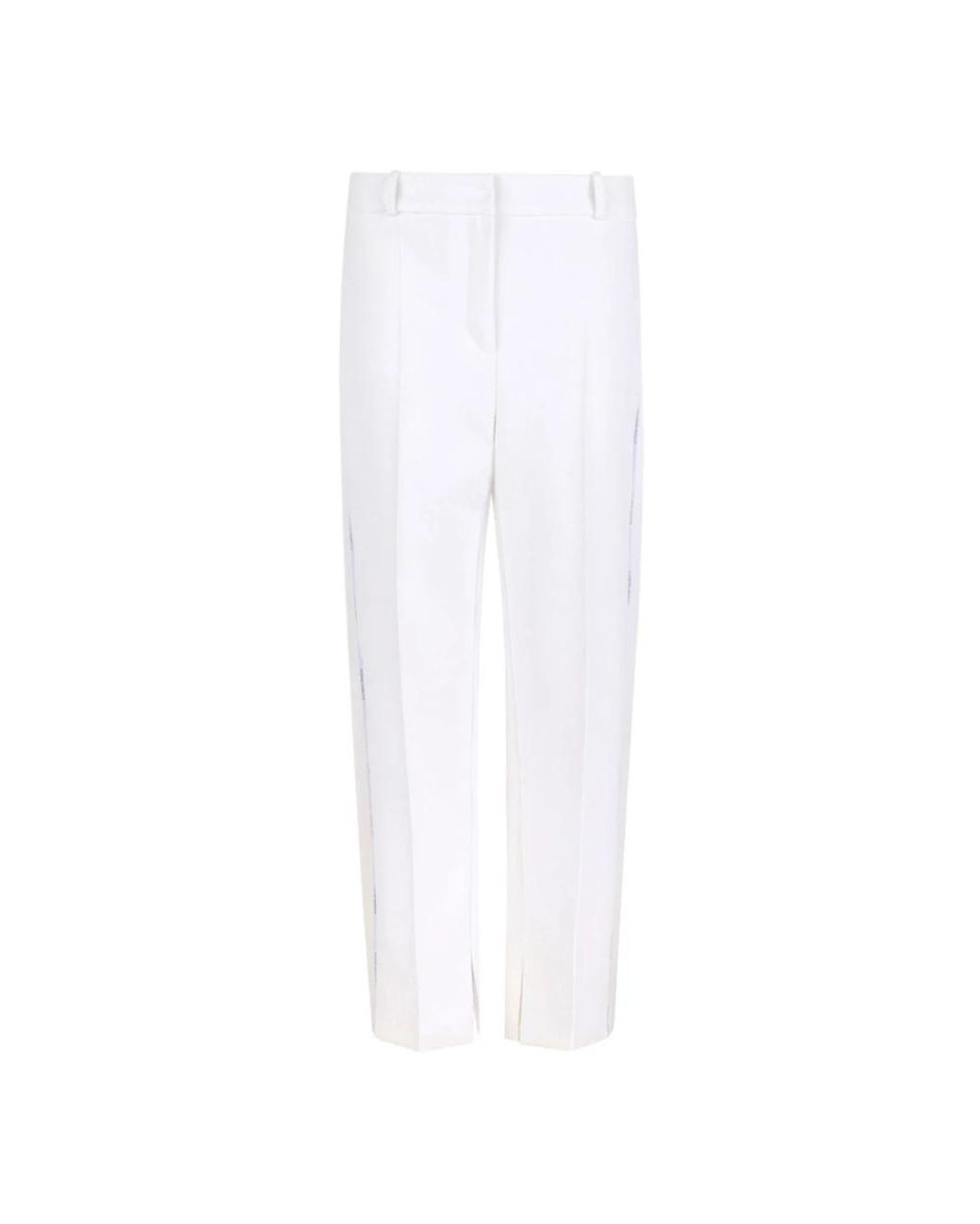 Elisabetta Franchi White Straight Trousers