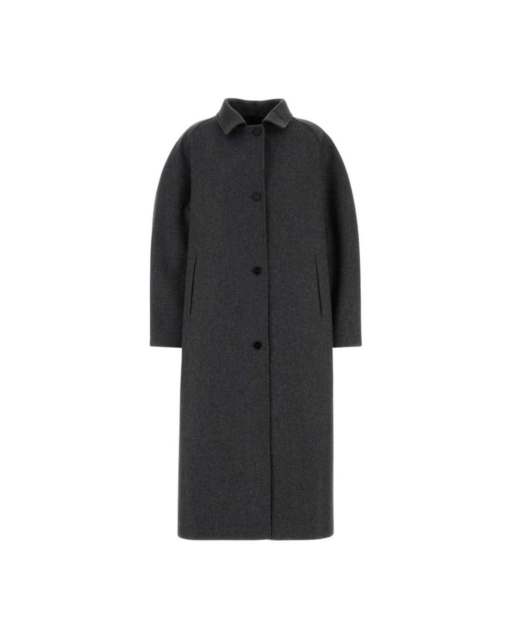 Jil Sander Black Single-Breasted Coats
