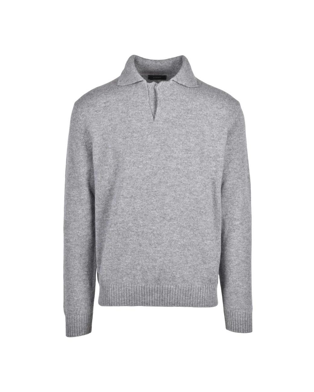 Zanone Polo Van Gebreide Stof in het Gray voor heren