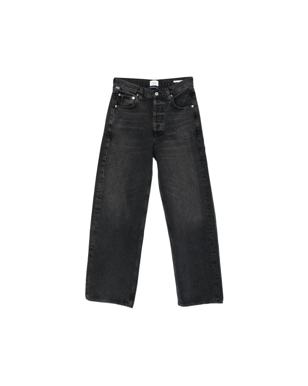 Citizens of Humanity Black Ayla Wide-Leg Jeans
