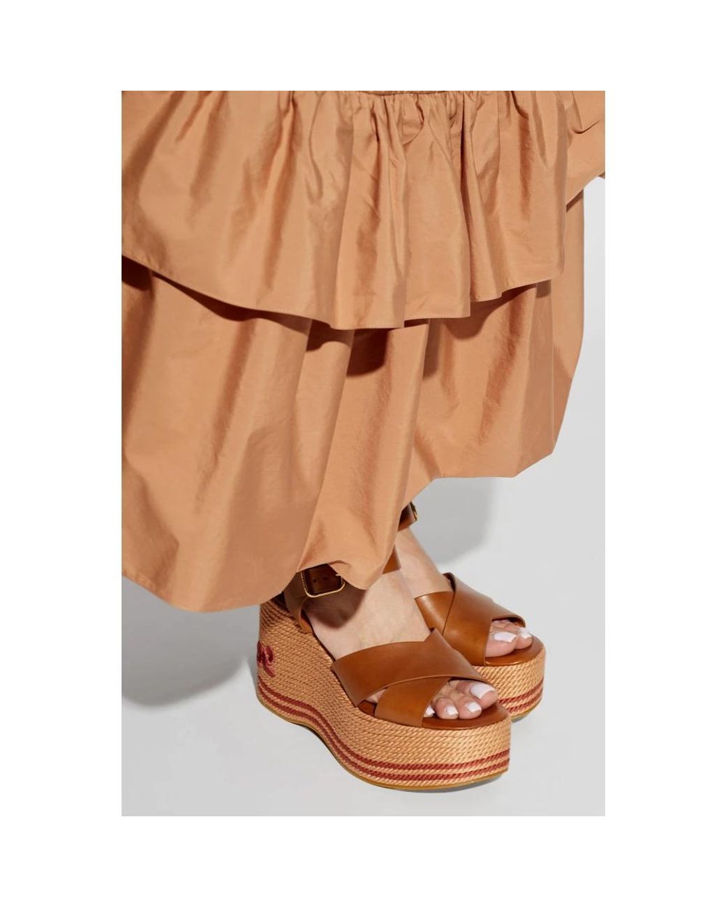 Chloé Brown Wedges
