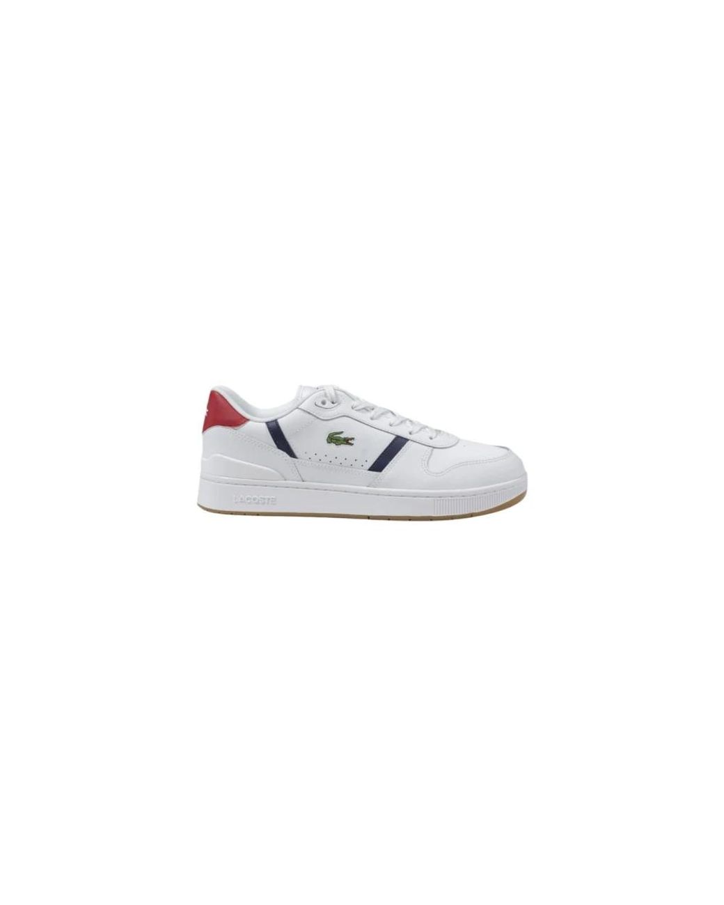 Lacoste White Leather Low Top Sneakers for men