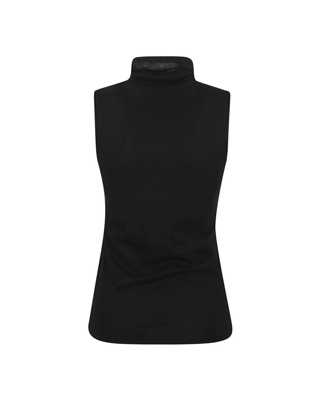 Majestic Filatures Black Sleeveless Tops