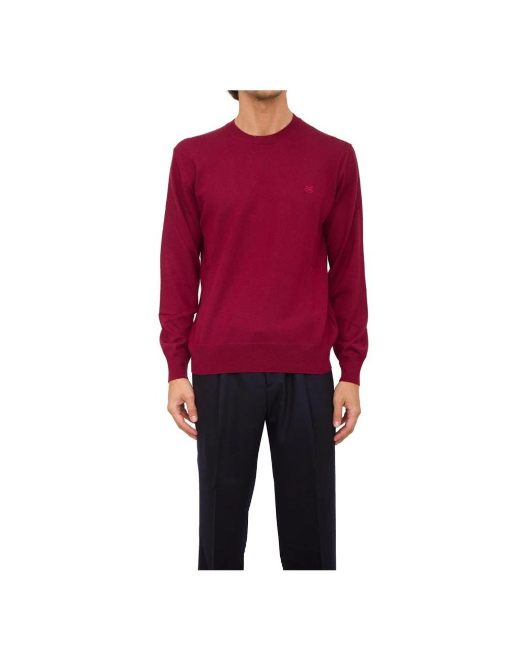 Etro Red Round-Neck Knitwear for men