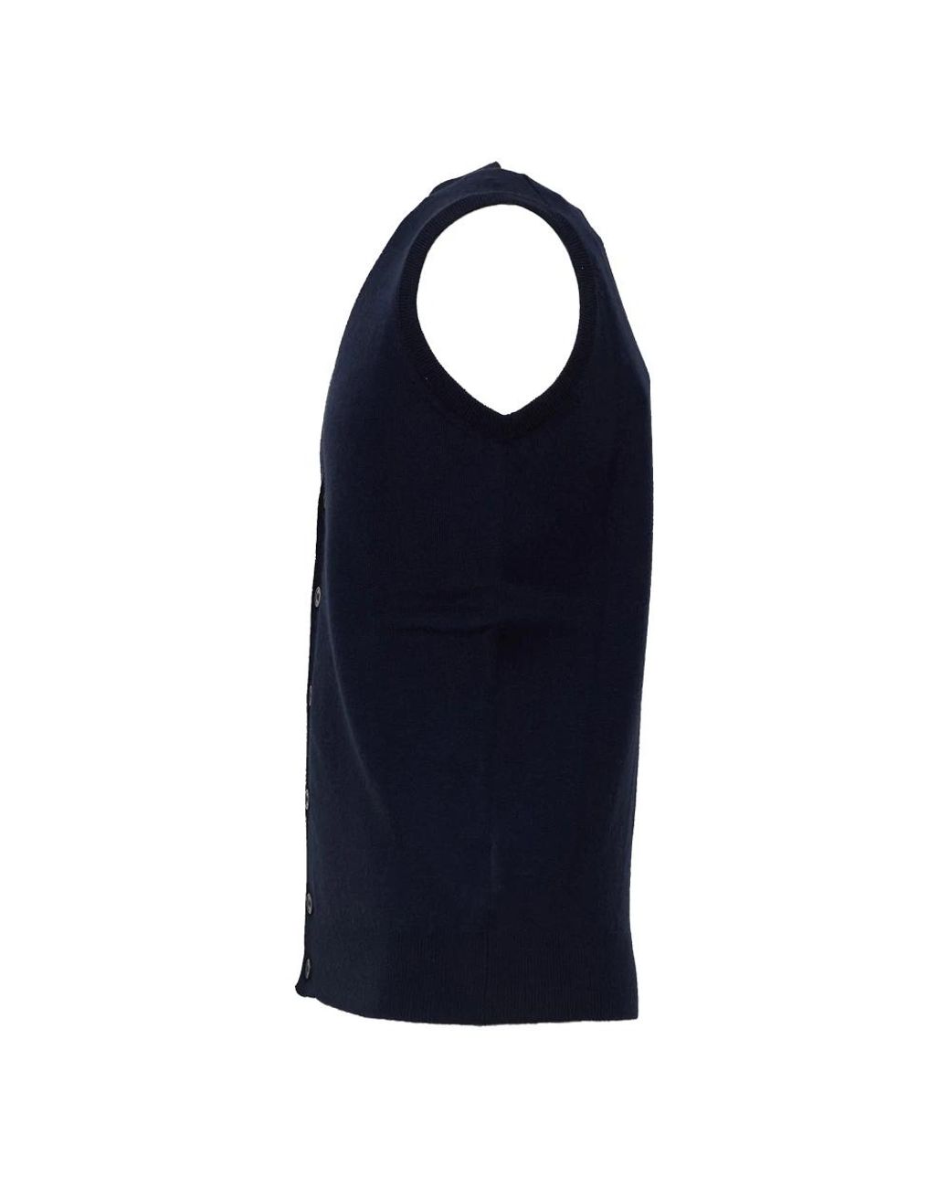 FILIPPO DE LAURENTIIS Blue Sleeveless Jumpers for men