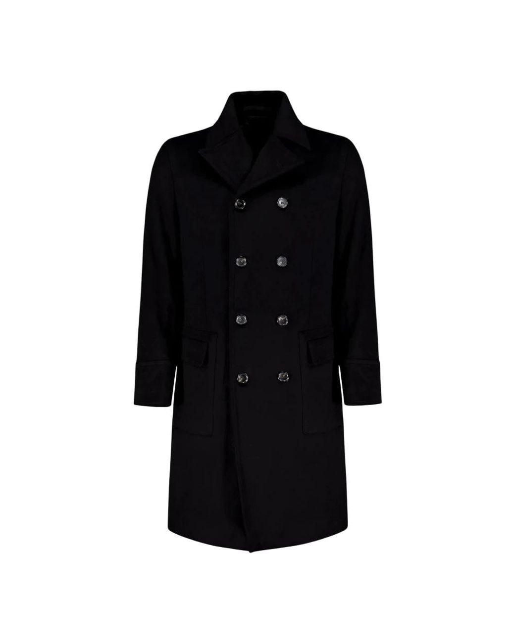 AUTORE Black Double-Breasted Coats for men