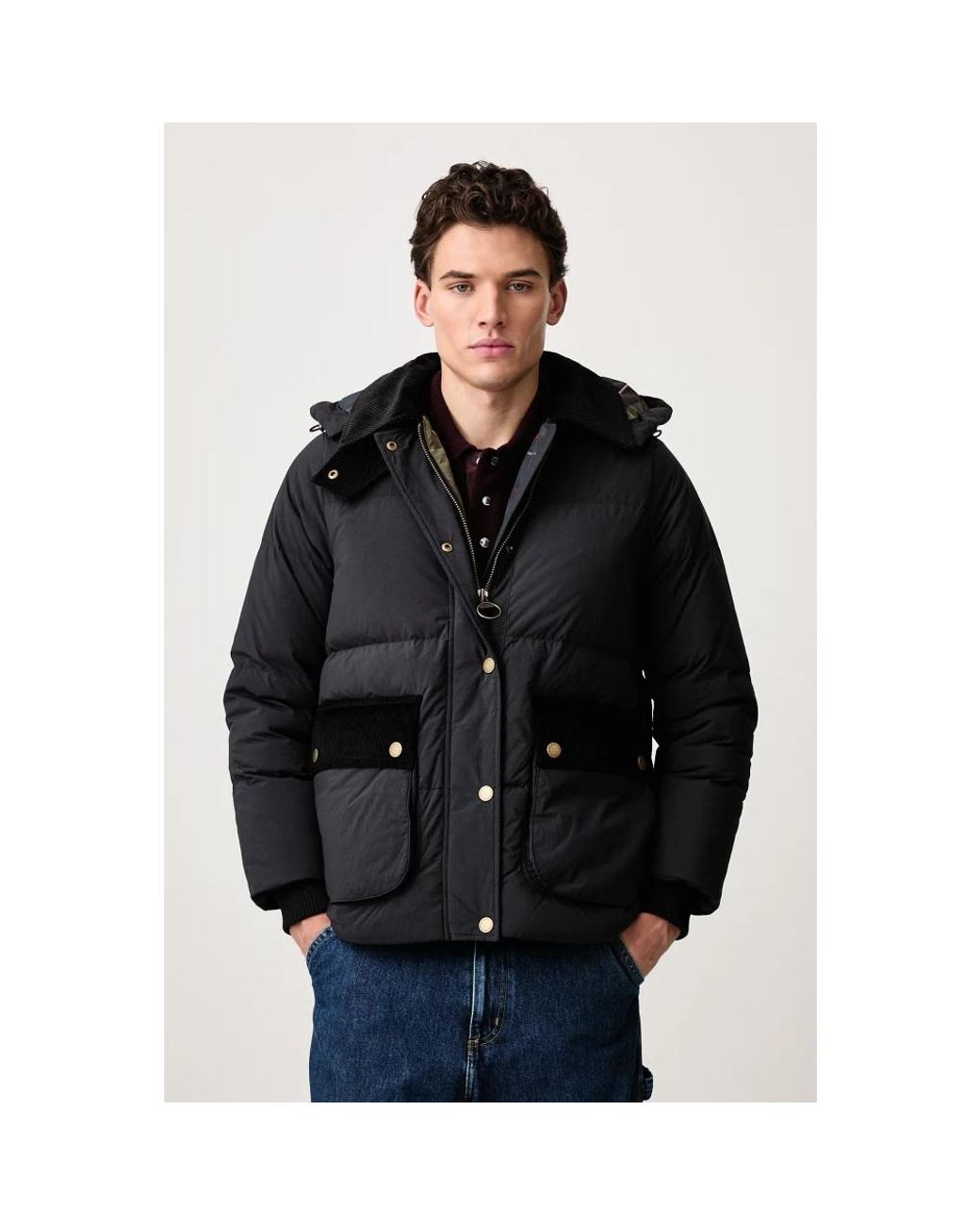 Down Jackets Barbour de hombre de color Black