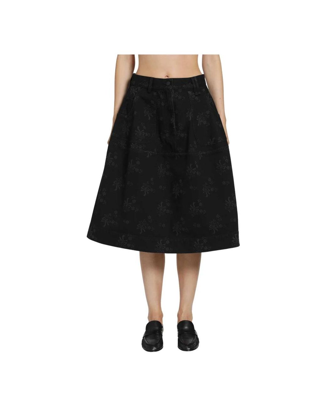 Simone Rocha Black Midi Skirts