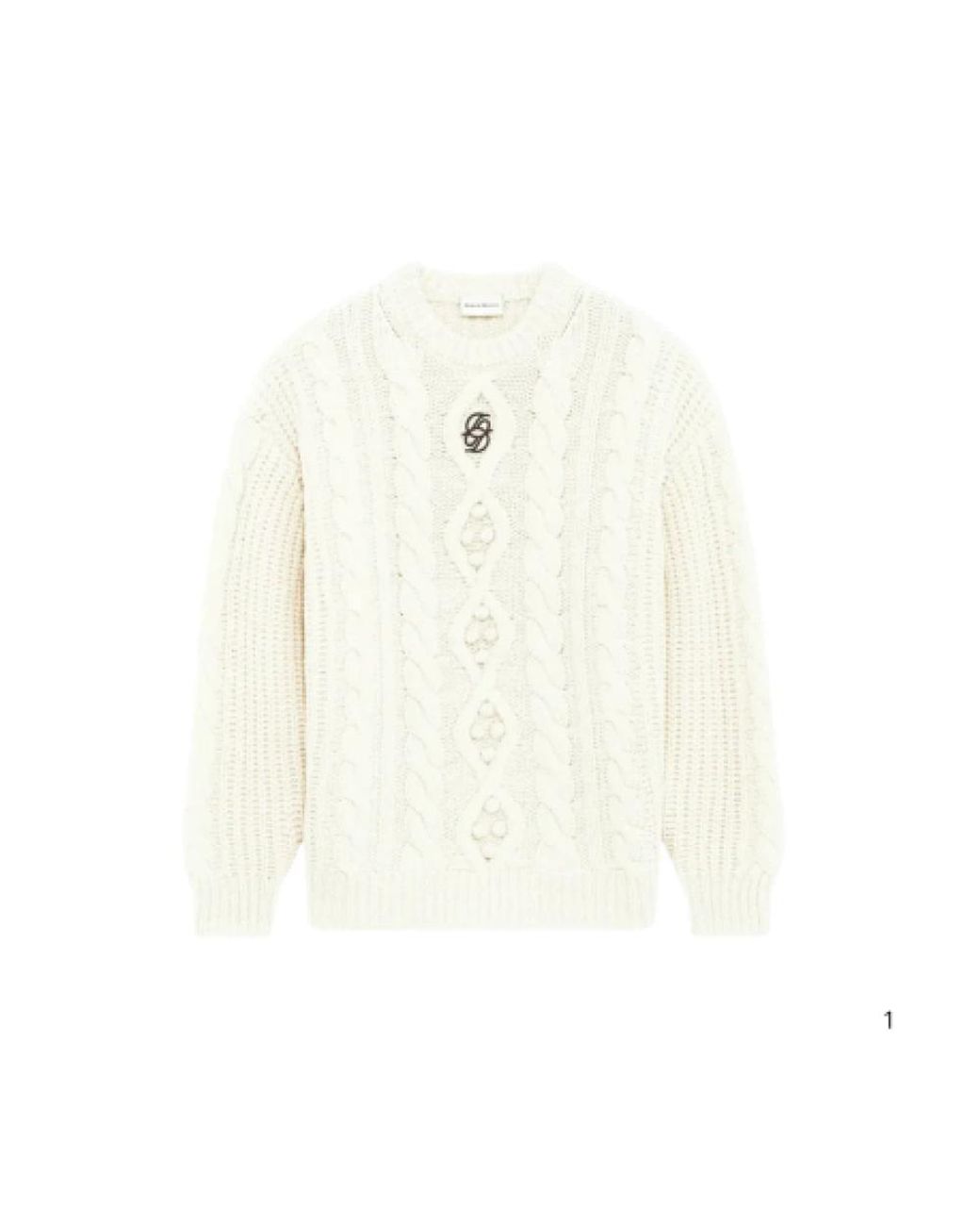 Drole de Monsieur White Round-Neck Knitwear for men