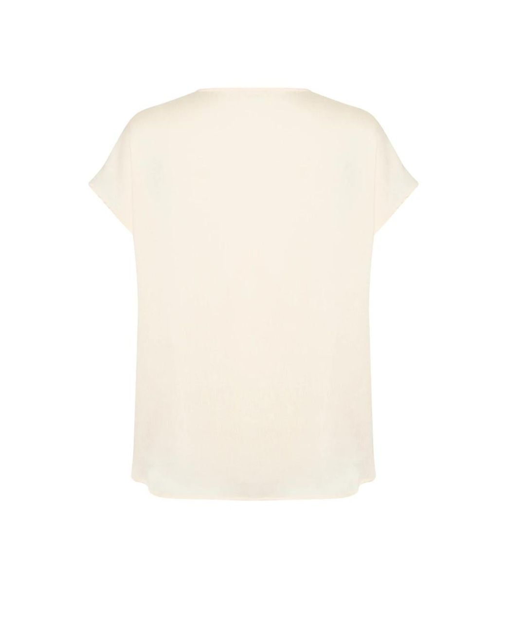 Soaked In Luxury White Weißes Feminines Top Mit V-Ausschnitt