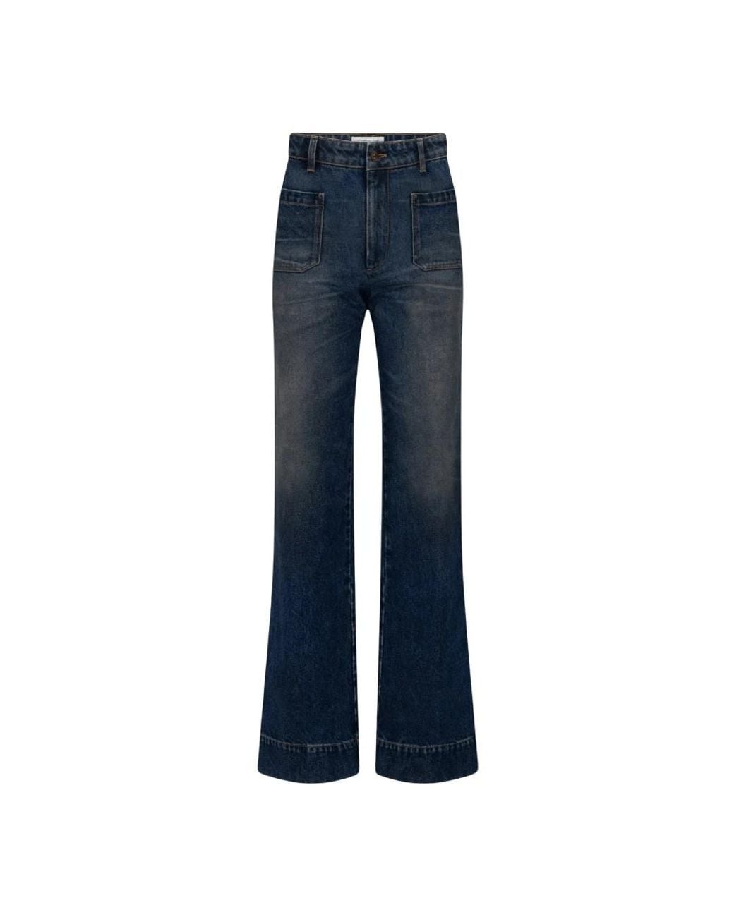 Victoria Beckham Blue Flare Jeans