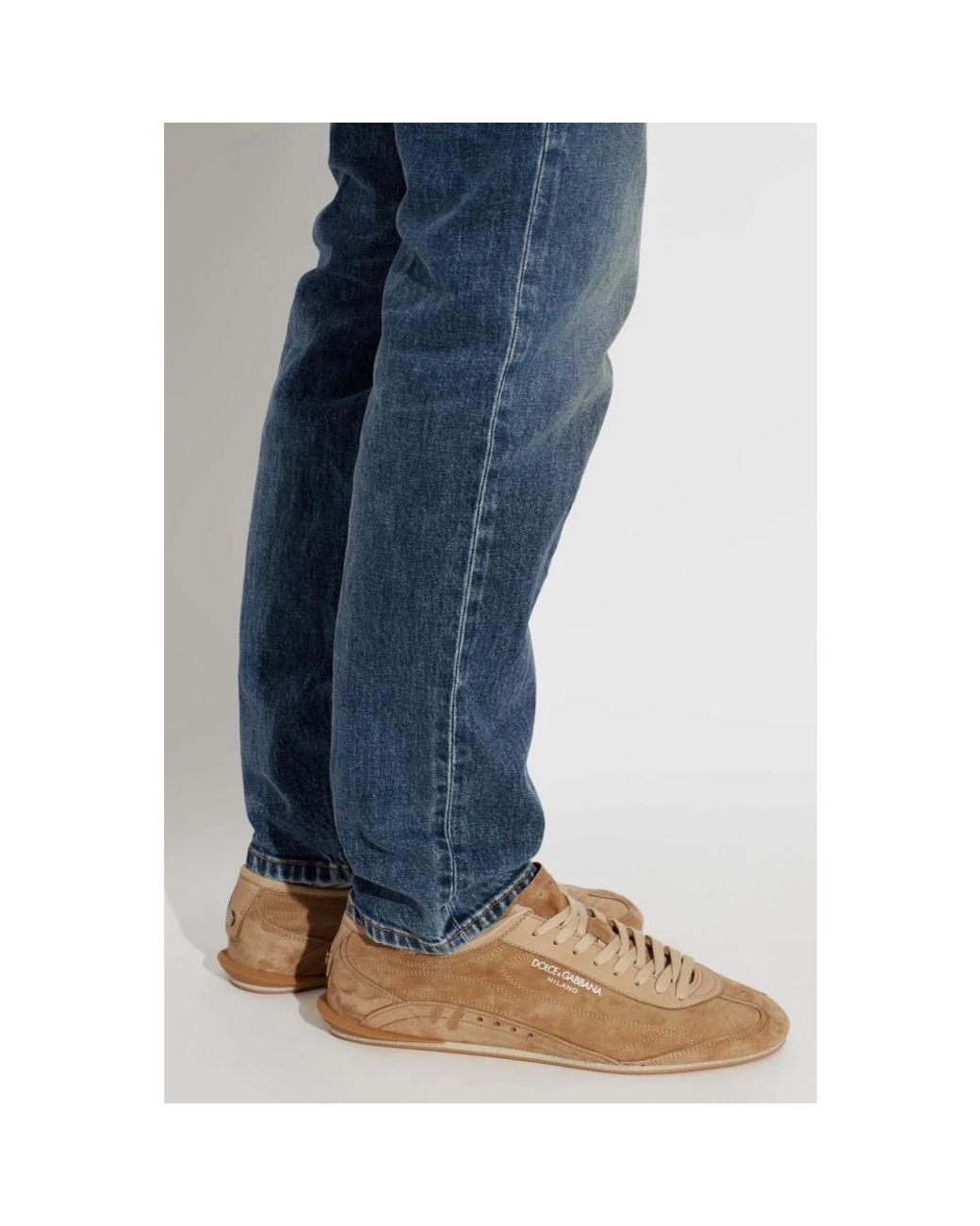 Dolce & Gabbana Brown "Lipari" Suede Sneakers for men