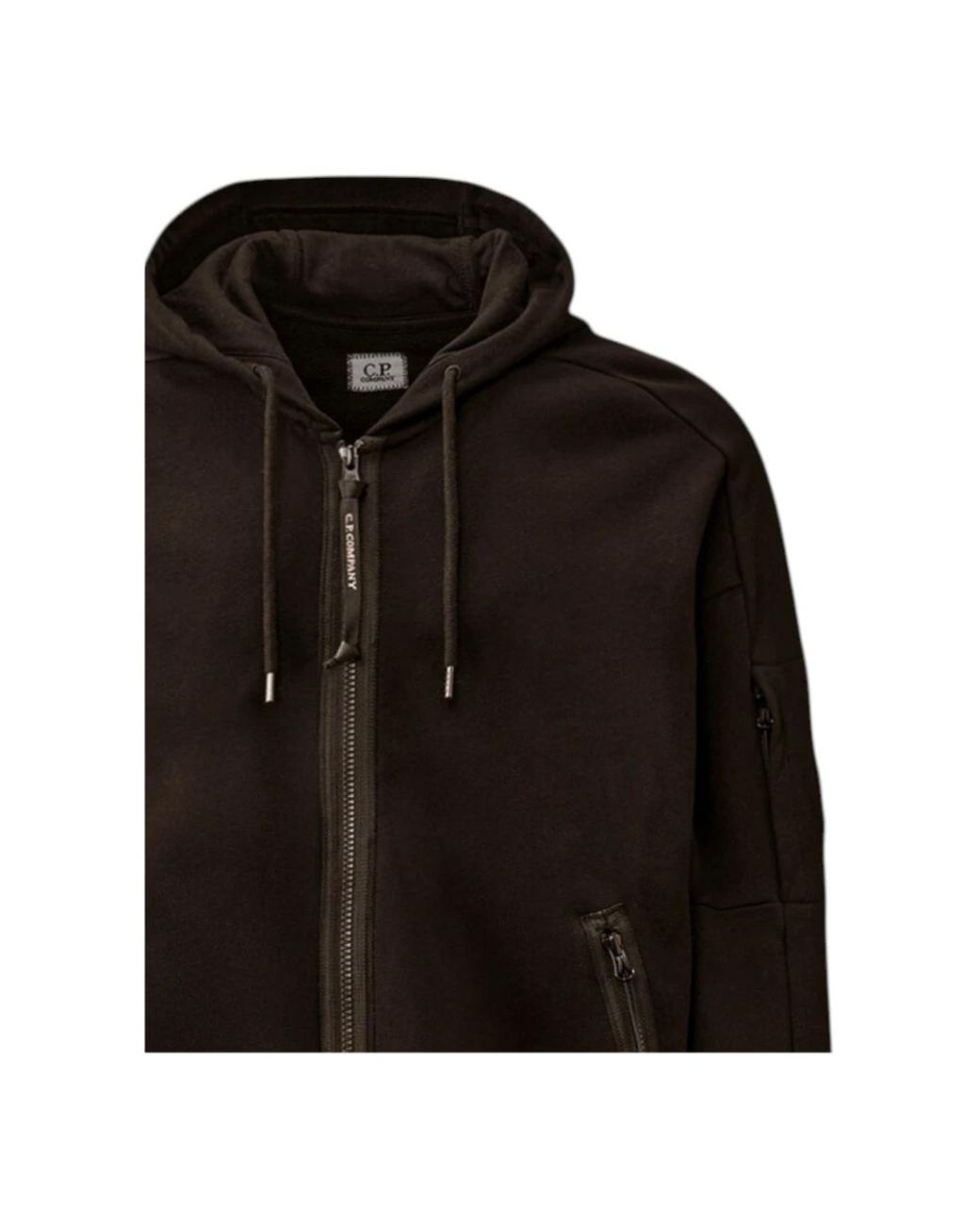 C P Company Black Zip-Throughs for men
