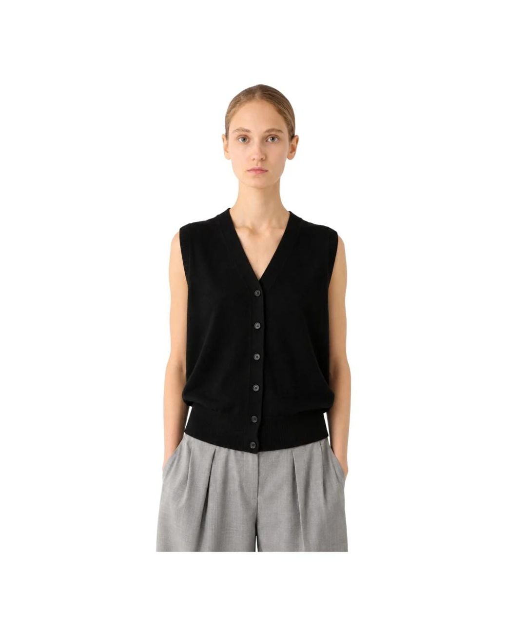 MEIMEIJ Black V-Neck Knitwear