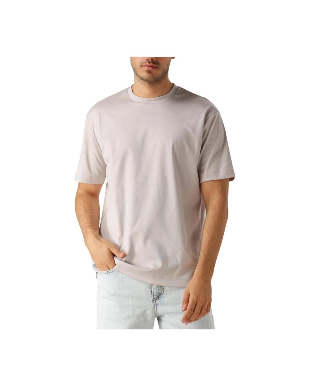 DESOTO Tops ,Luxe Two Ply T-Shirt in het Gray voor heren
