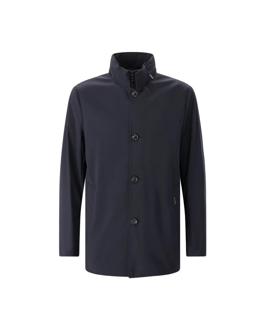 Moorer Blue Single-Breasted Coats for men