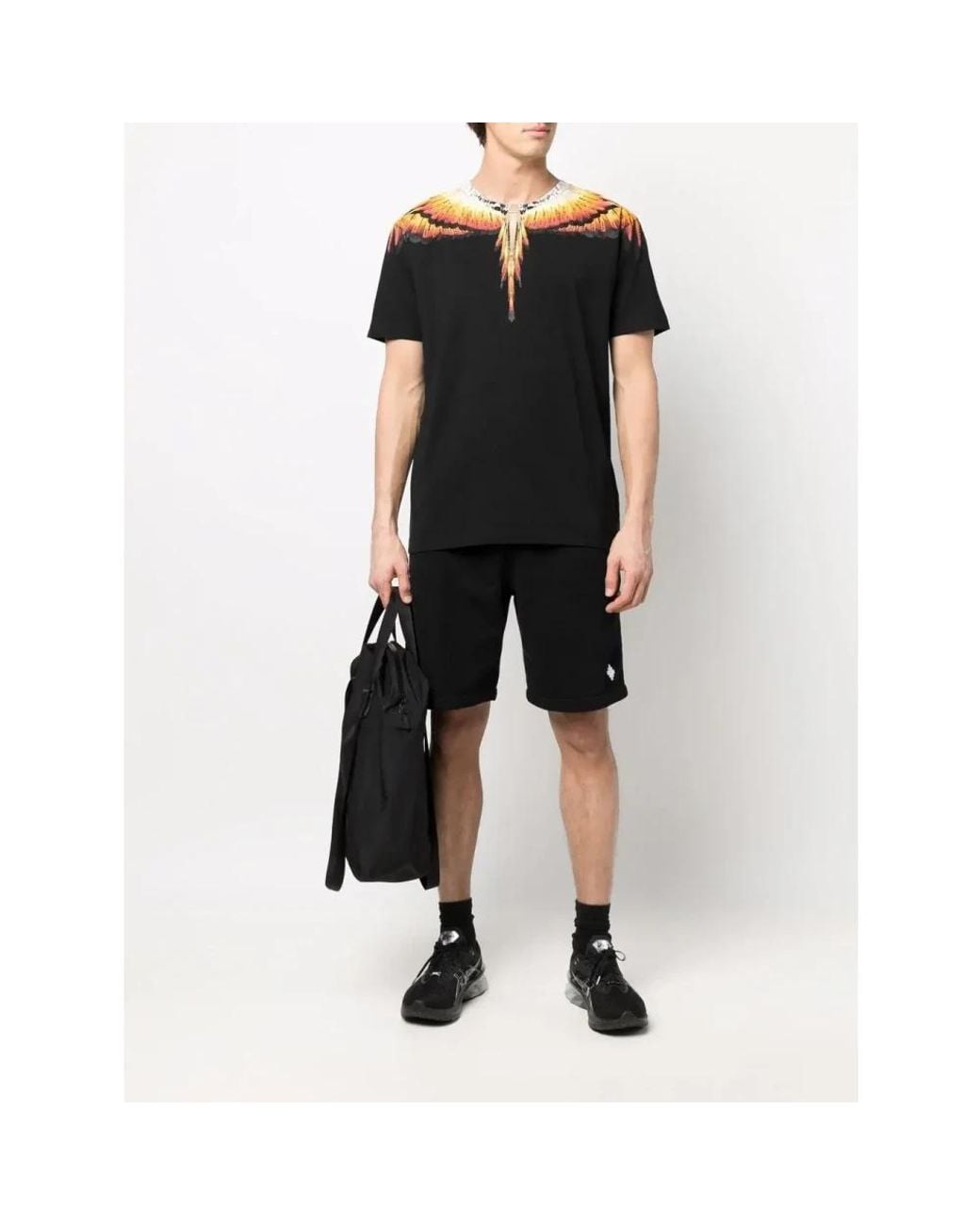 Marcelo Burlon Black Casual Shorts for men