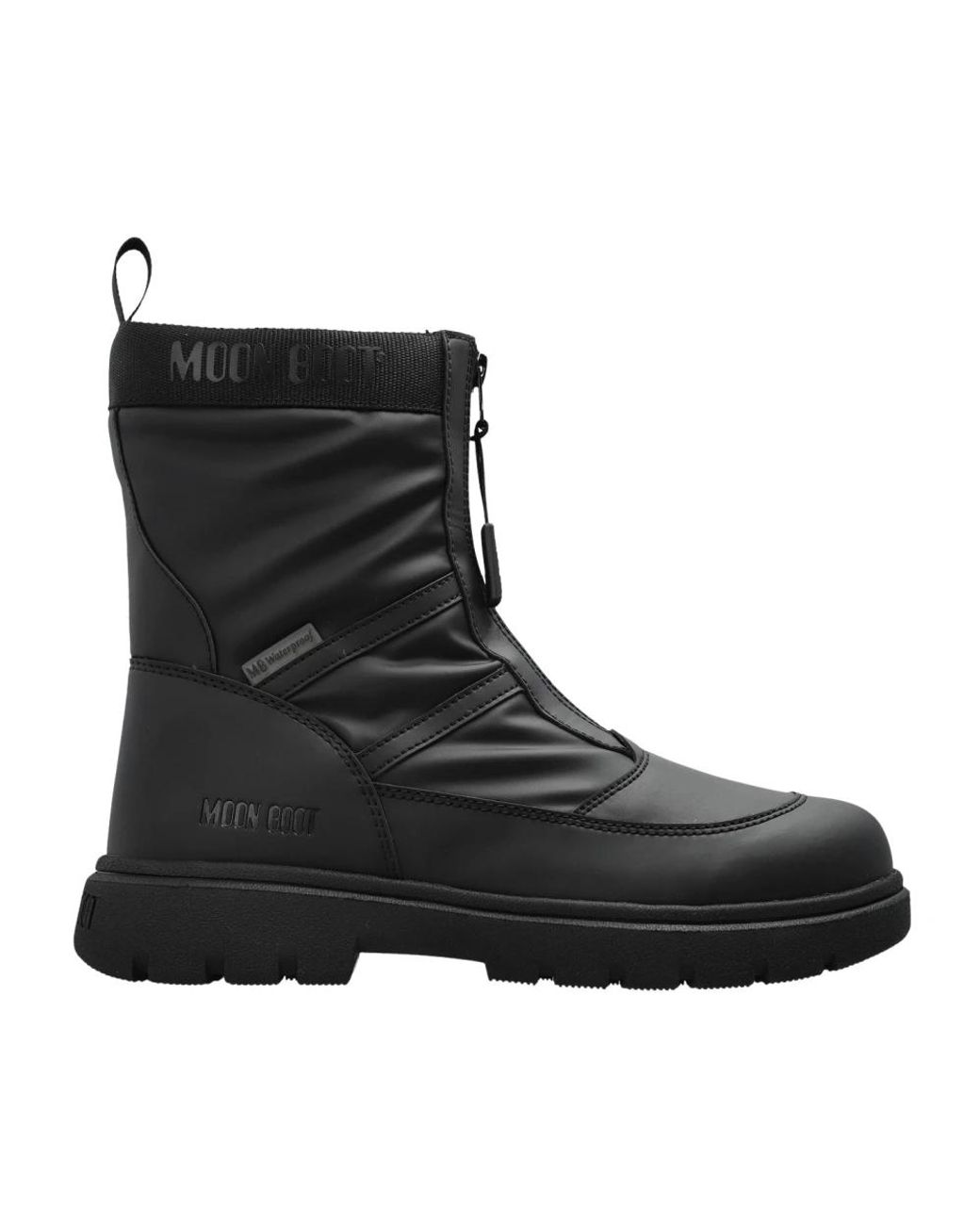 Moon Boot Black Mb Combat Zip Boot Wp