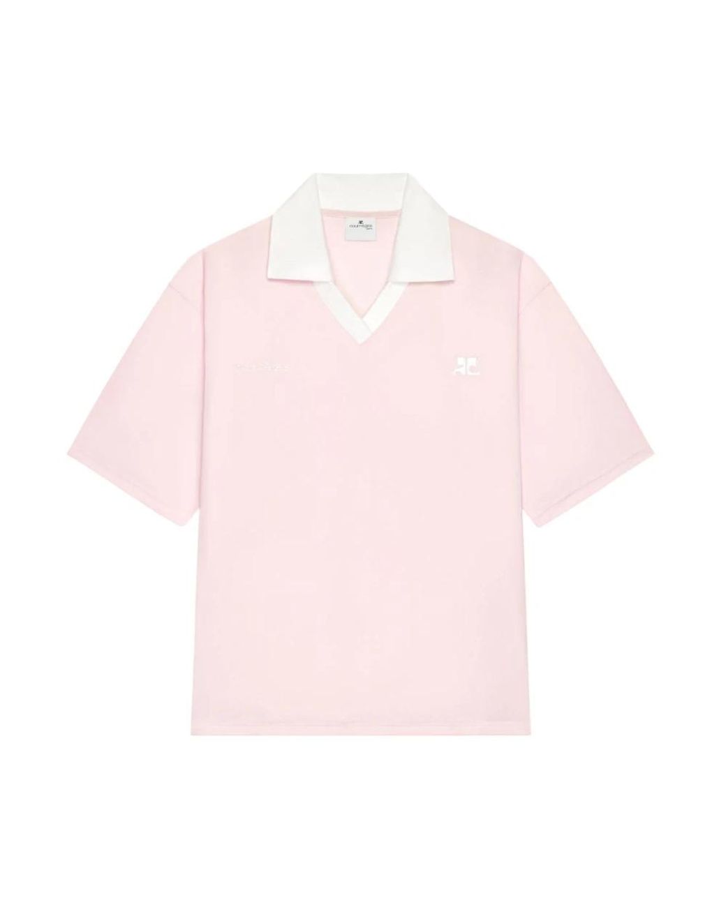 Courreges Pink Polo Shirts