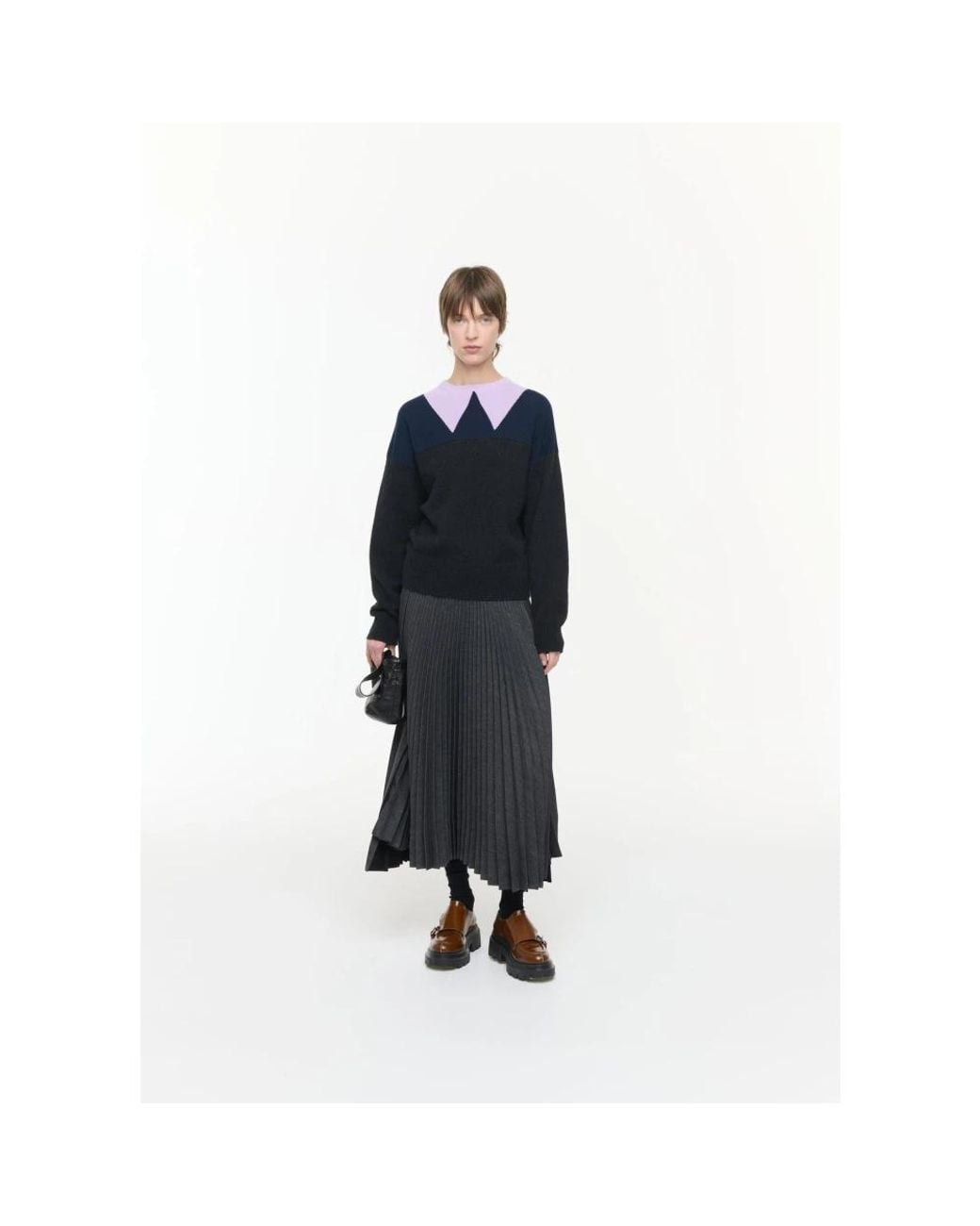 Plan C Black Midi Skirts