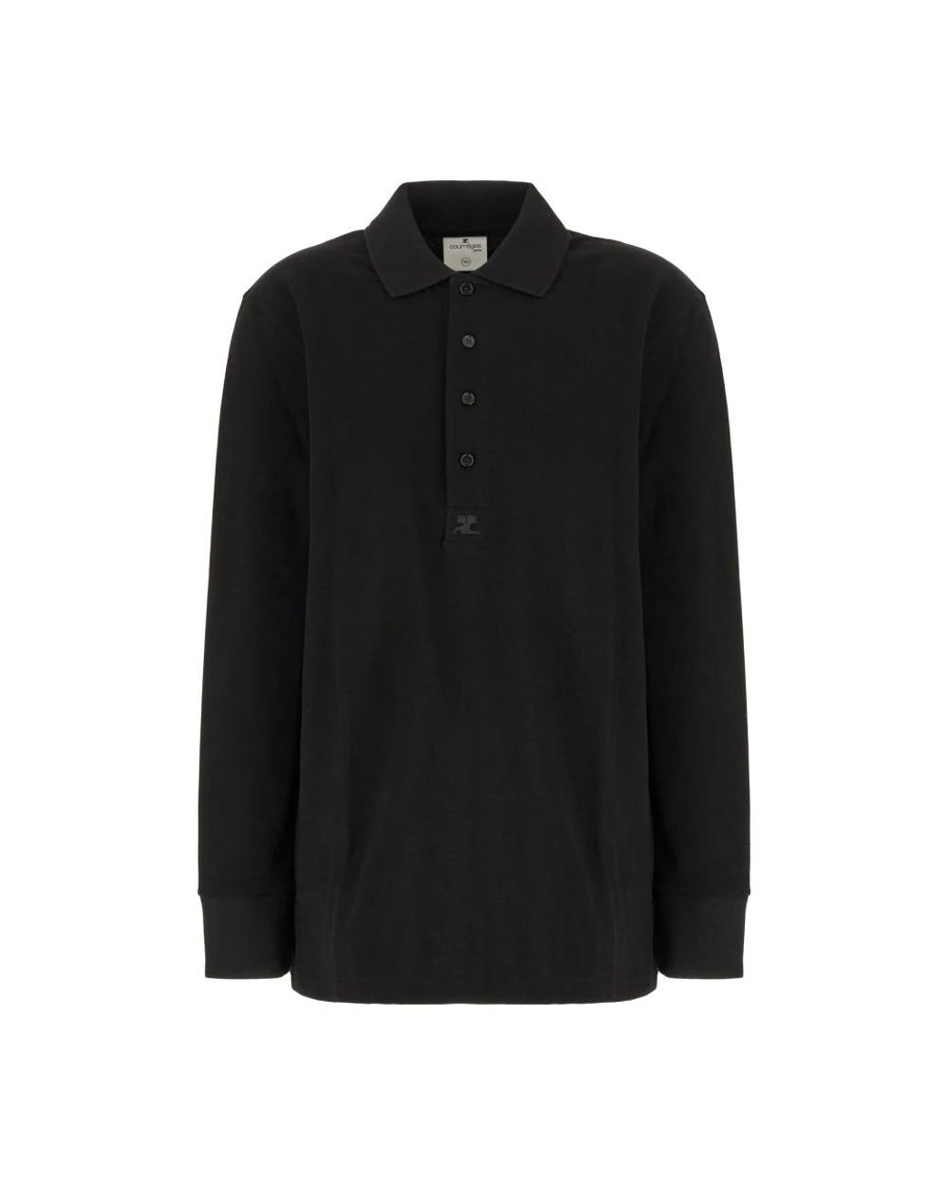 Courreges Black Polo Shirts