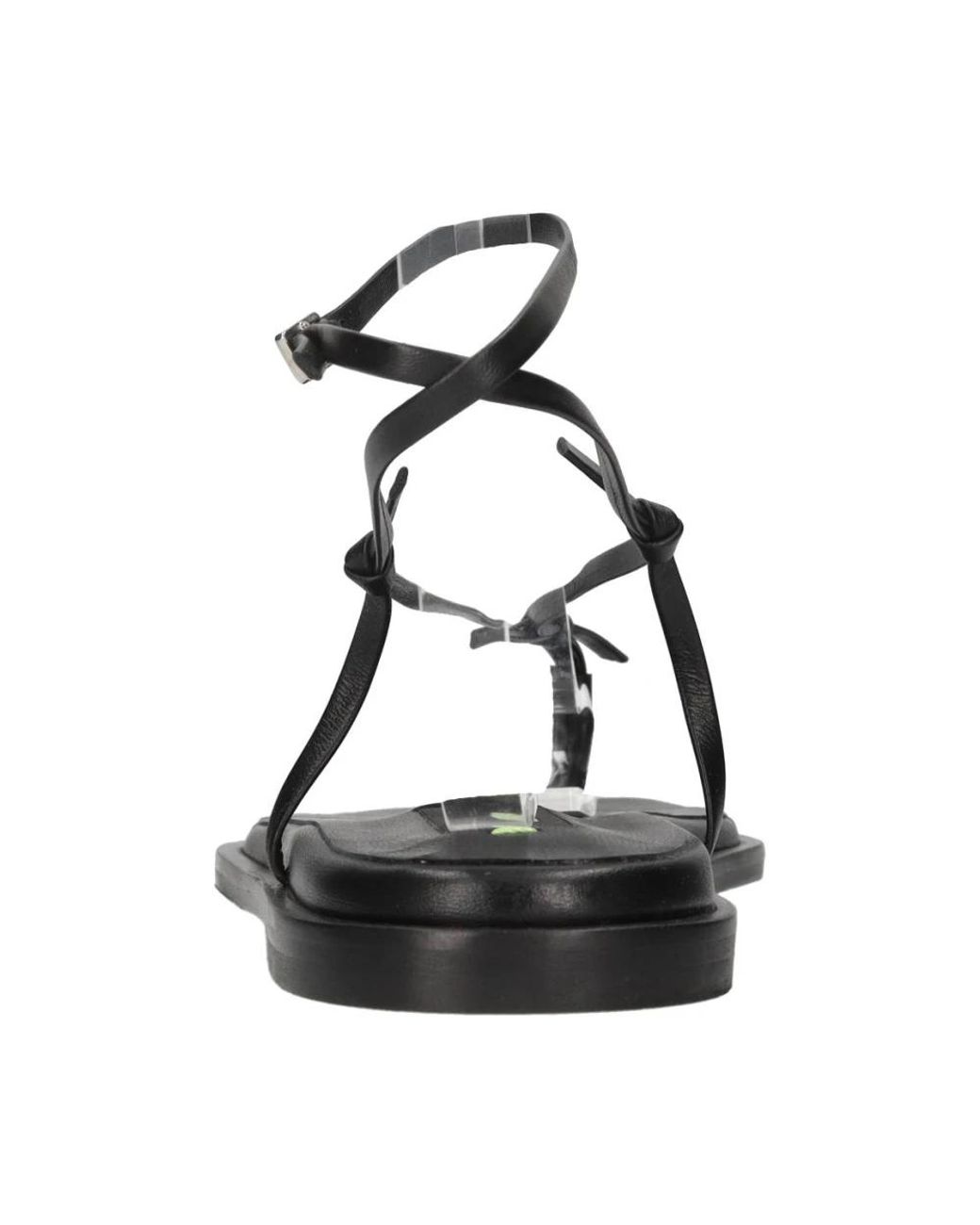 MSGM Black Flat Sandals