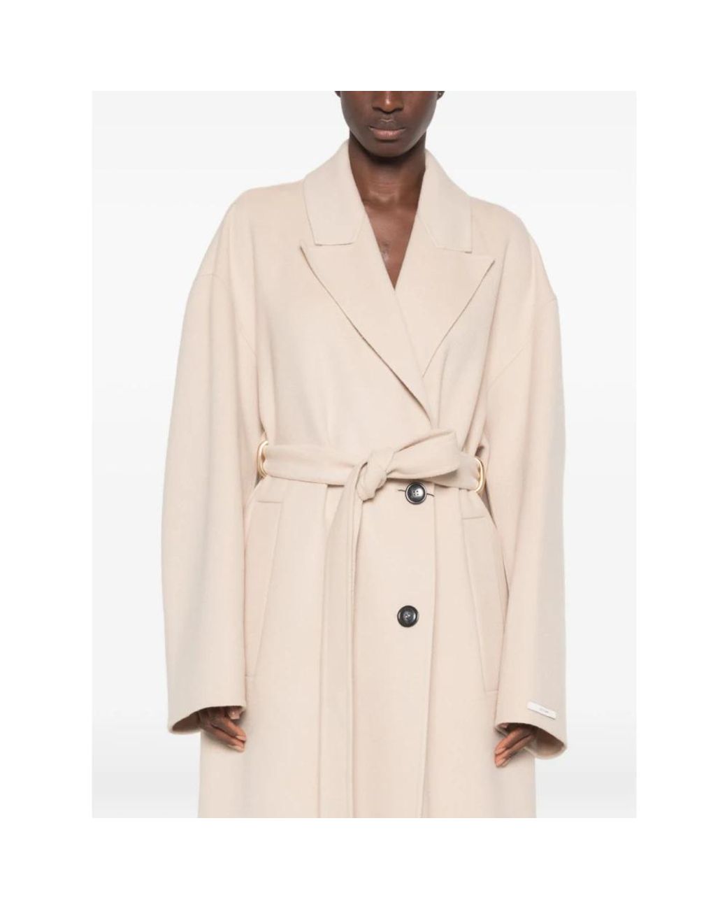 Sportmax Natural Belted Coats