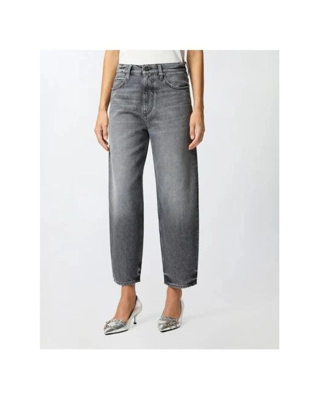 Pinko Gray Cropped Jeans