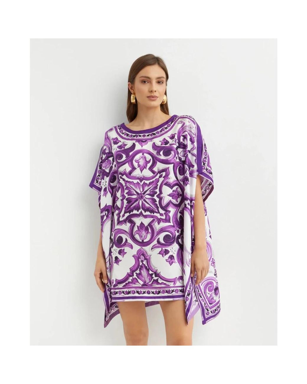Dolce & Gabbana Purple Short Dresses