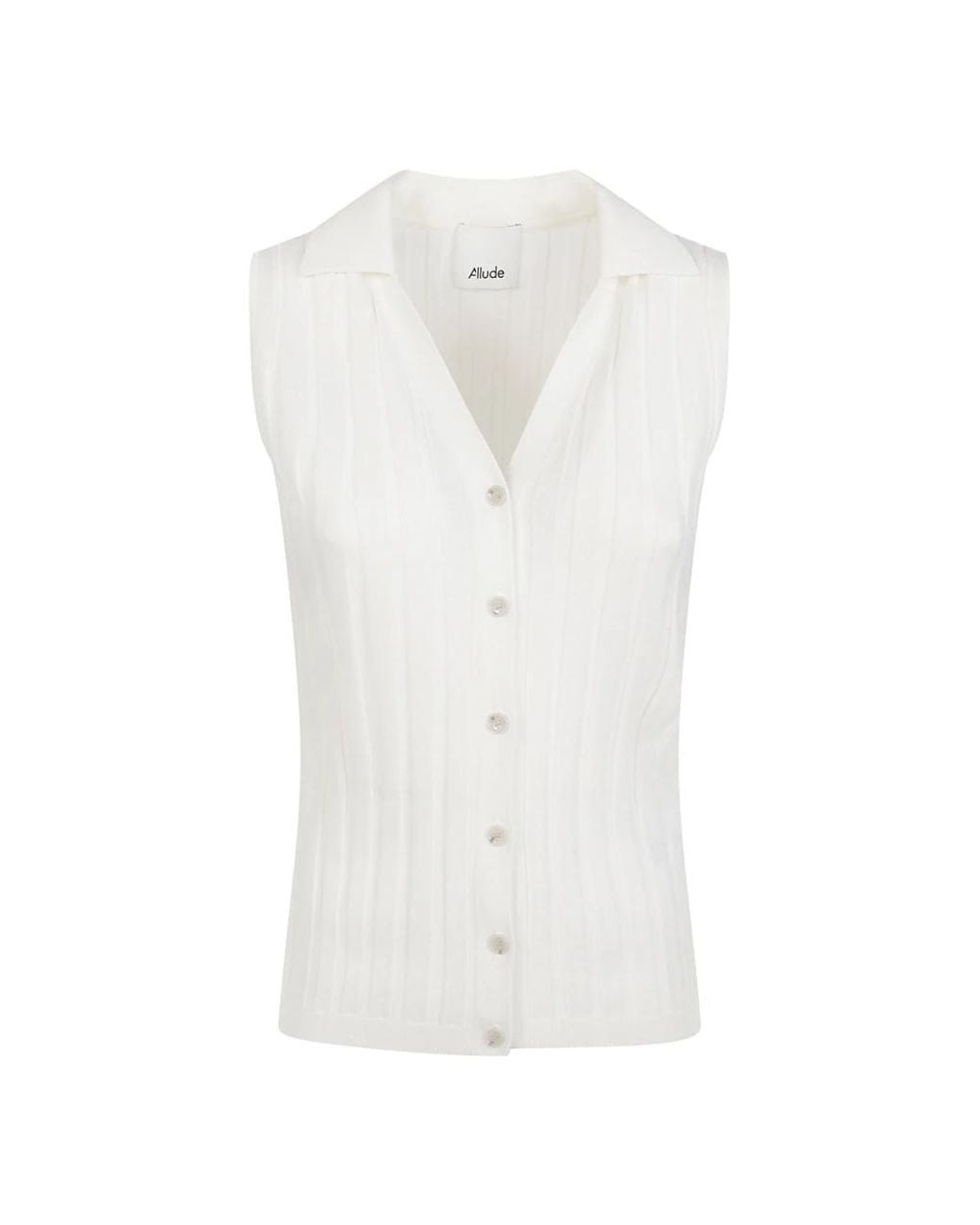 Allude White Polo Shirts