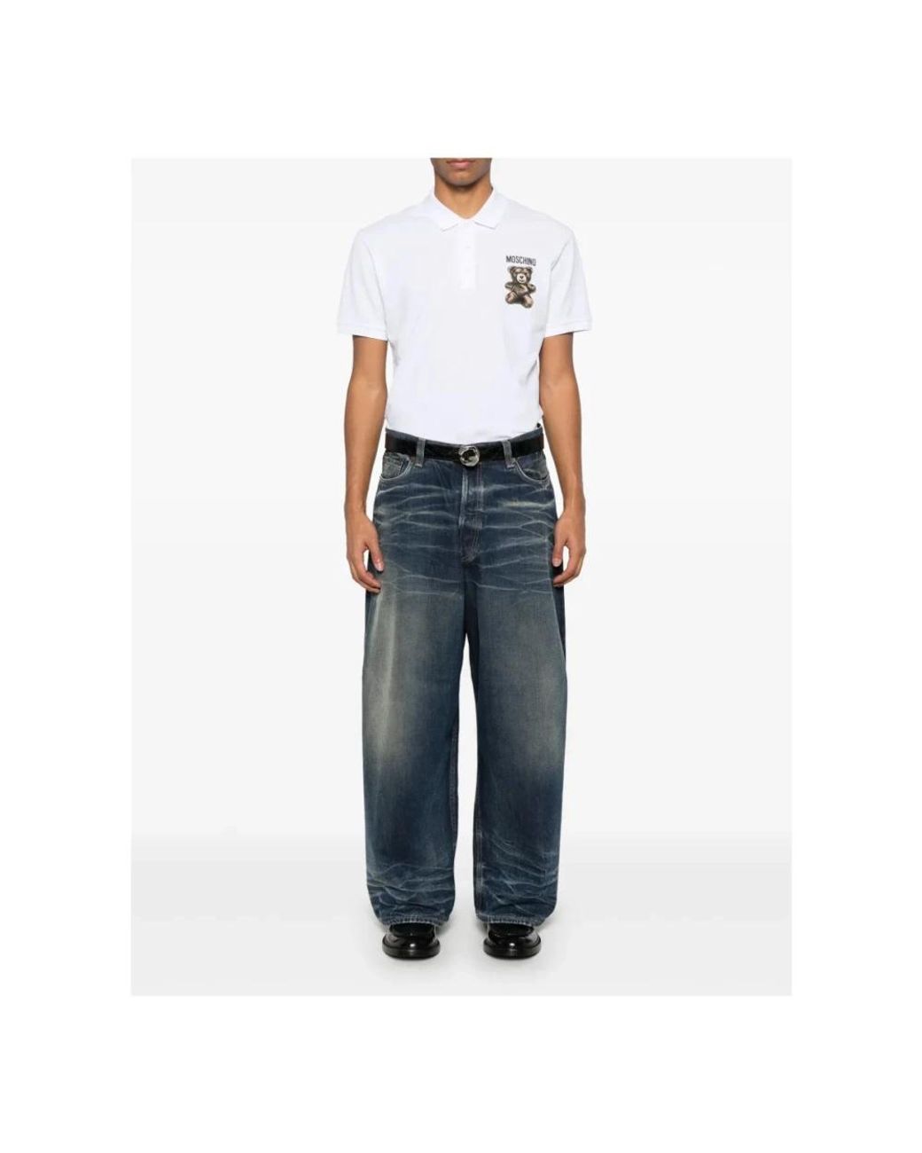 Moschino White Polo Shirts for men