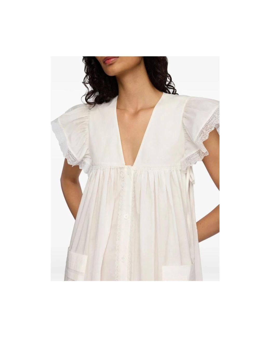 Ganni White Midi Dresses