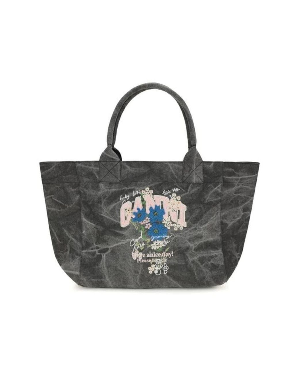 Ganni Black Shopping Bags