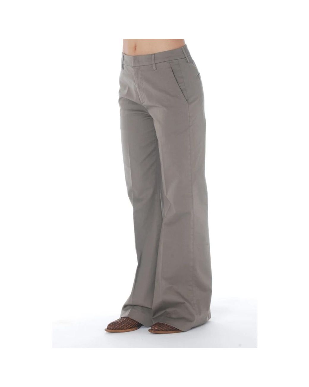 Dondup Gray Wide Trousers